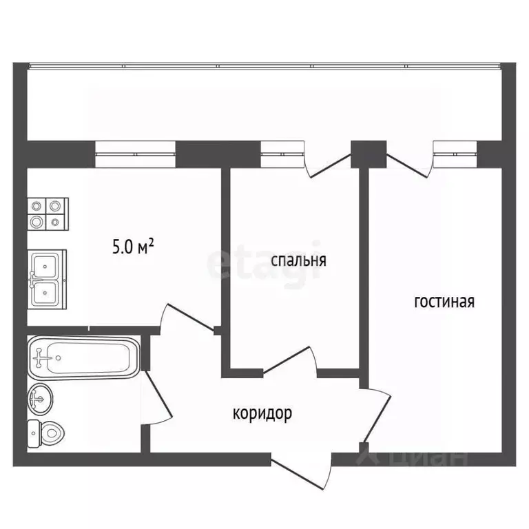 2-к кв. Тамбовская область, Мичуринск Киевская ул., 3 (48.1 м) - Фото 2