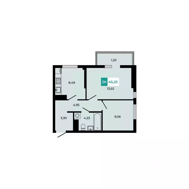 2-к кв. Ростовская область, Аксайский район, Щепкинское с/пос, пос. ... - Фото 1