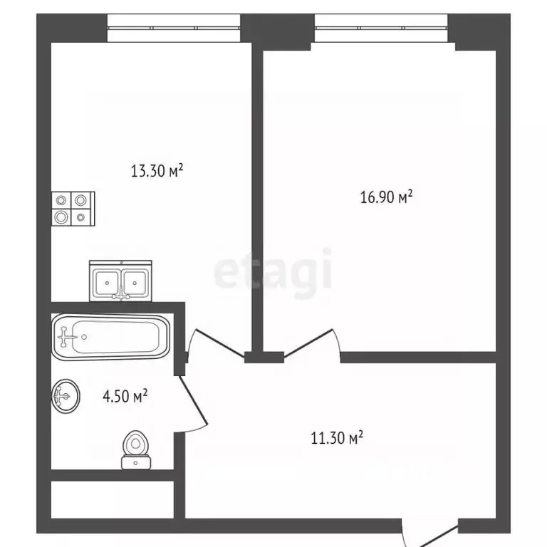 1-к кв. Москва Багратионовский проезд, 5Ак1 (45.6 м) - Фото 1