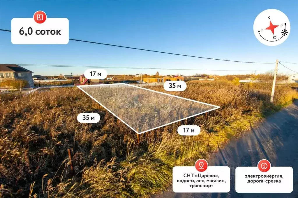 Участок в Тюменская область, Тюмень Царево садовое товарищество, 665 ... - Фото 1