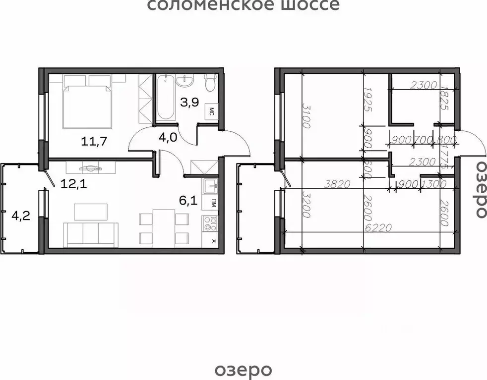 2-к кв. Карелия, Петрозаводск Район Северная промзона, Вороний Наволок ... - Фото 0