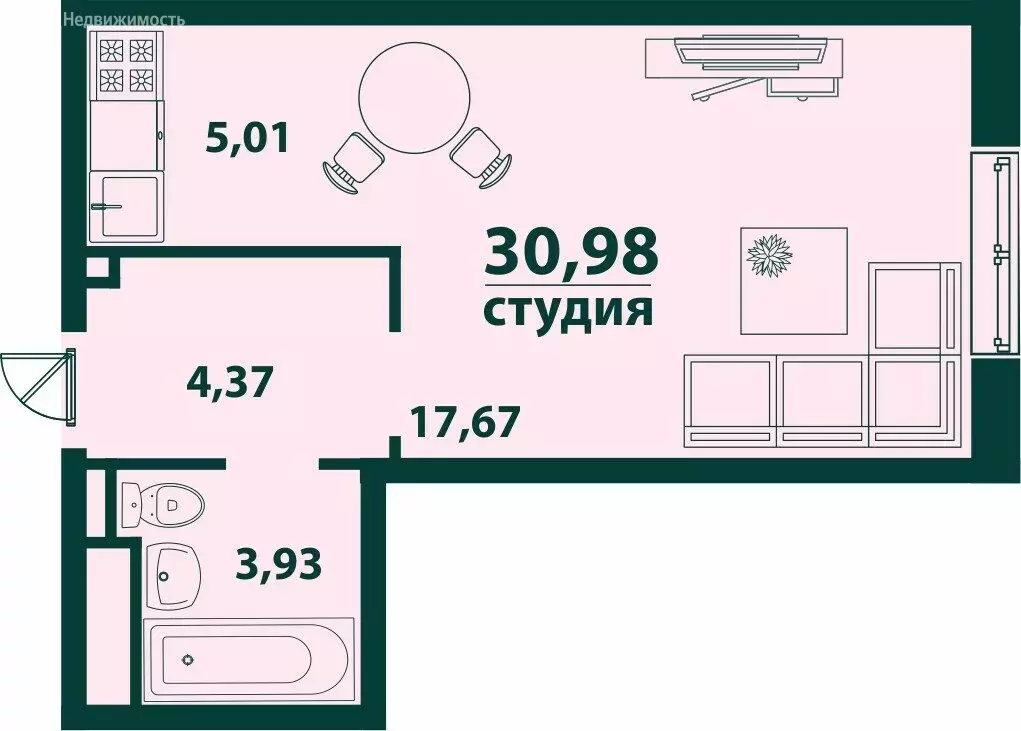1-комнатная квартира: Ульяновск, 19-й микрорайон, ЖК Аквамарин-2, 4 ... - Фото 0