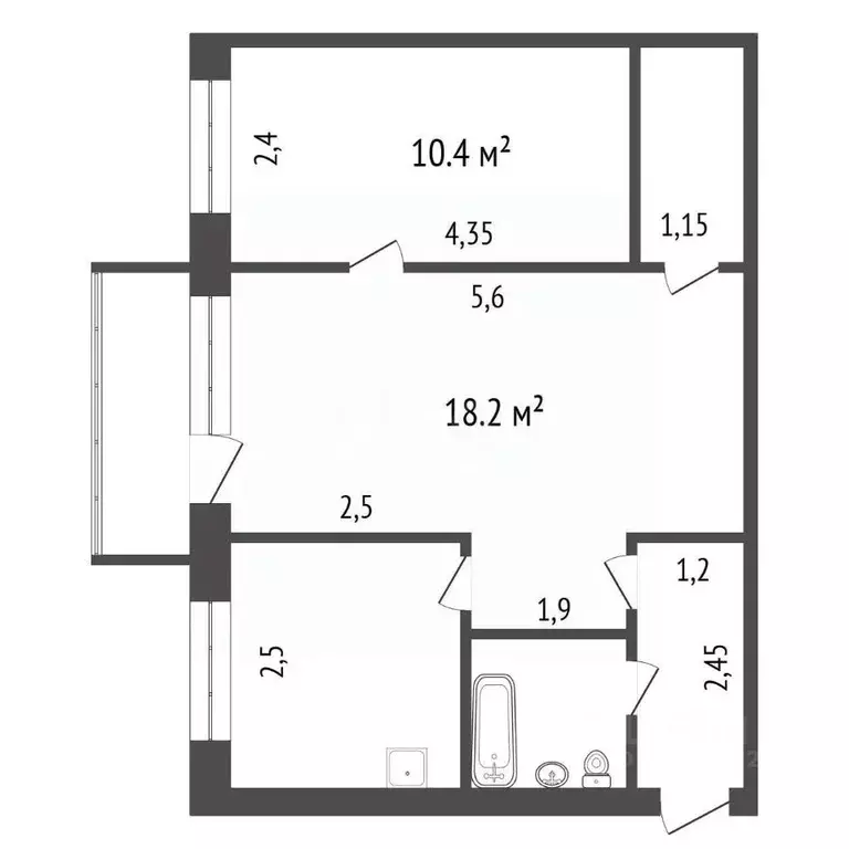 2-к кв. Красноярский край, Красноярск ул. Диктатуры пролетариата, 6 ... - Фото 2