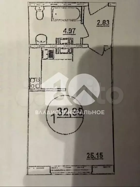 Квартира-студия, 32,4 м, 2/10 эт. - Фото 0