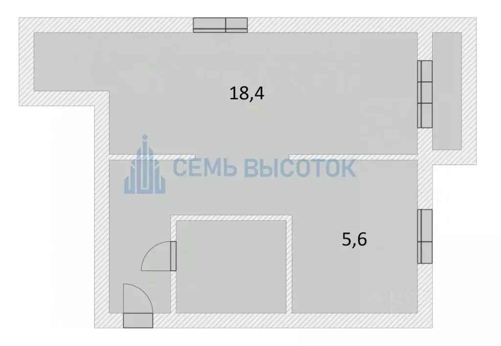 1-к кв. Московская область, Подольск городской округ, пос. Радиоцентра ... - Фото 2