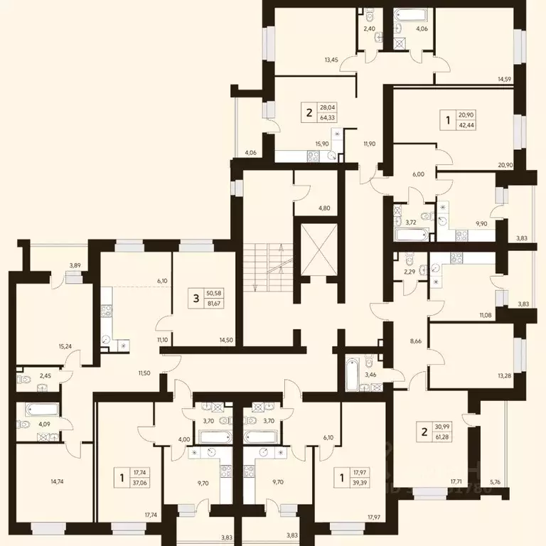 2-к кв. Башкортостан, Уфа ул. Жуковского, 19А (61.28 м) - Фото 2