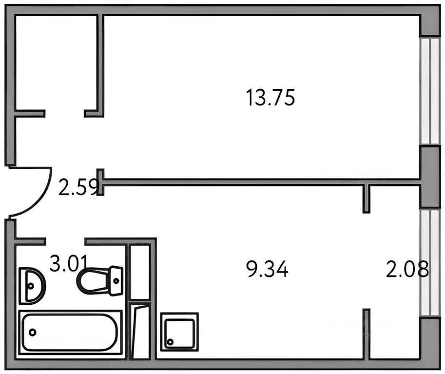 1-к кв. Московская область, Красногорск городской округ, д. Глухово ... - Фото 2