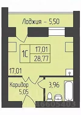 Студия Новосибирская область, Новосибирск ул. Юности, 9 (28.77 м) - Фото 0