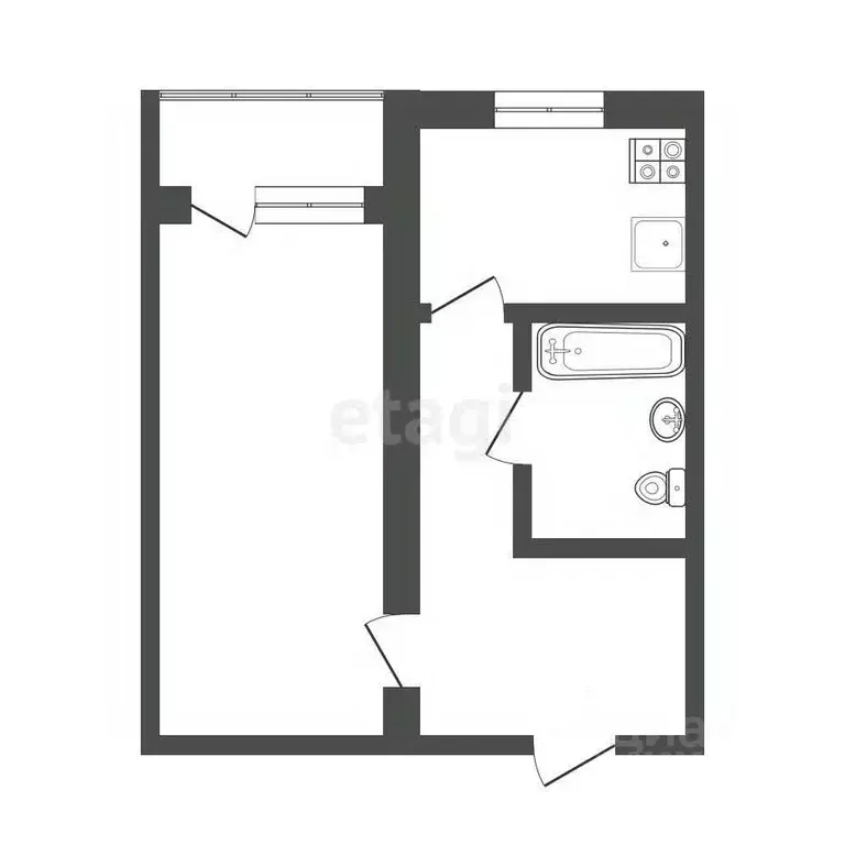 1-к кв. Калининградская область, Калининград Краснодонский пер., 8 ... - Фото 1