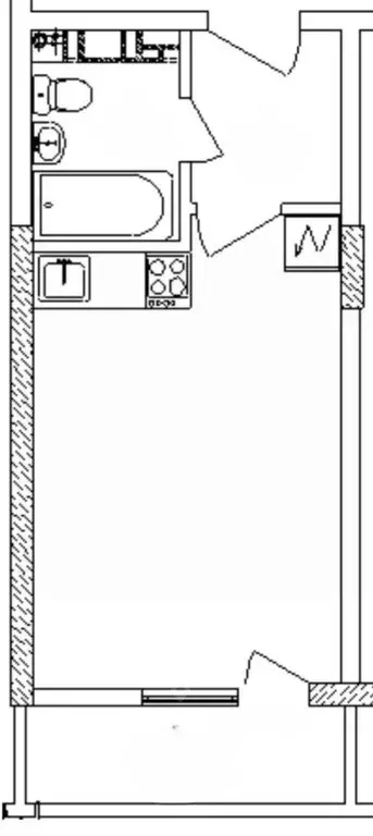 Студия Краснодарский край, Анапа Рождественская ул., 55к2 (28.0 м) - Фото 2