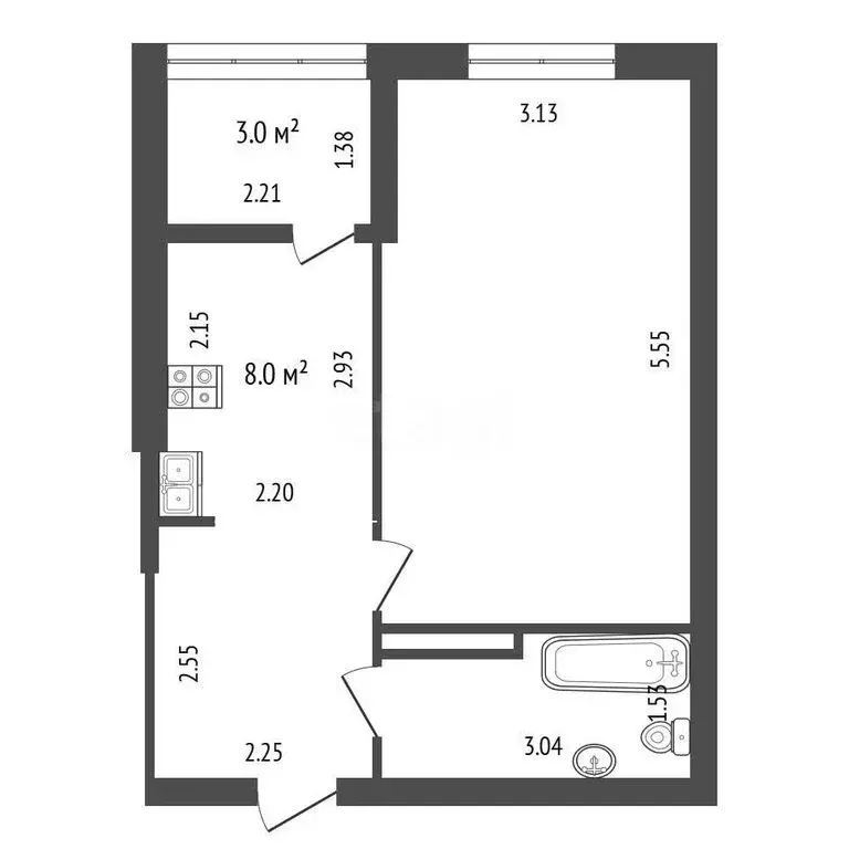 1-комнатная квартира: Аксай, улица Менделеева, 53А (33.8 м) - Фото 1