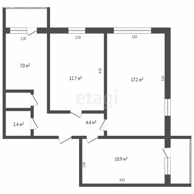 3-комнатная квартира: Кемерово, улица Тухачевского, 31Д (61.4 м) - Фото 1