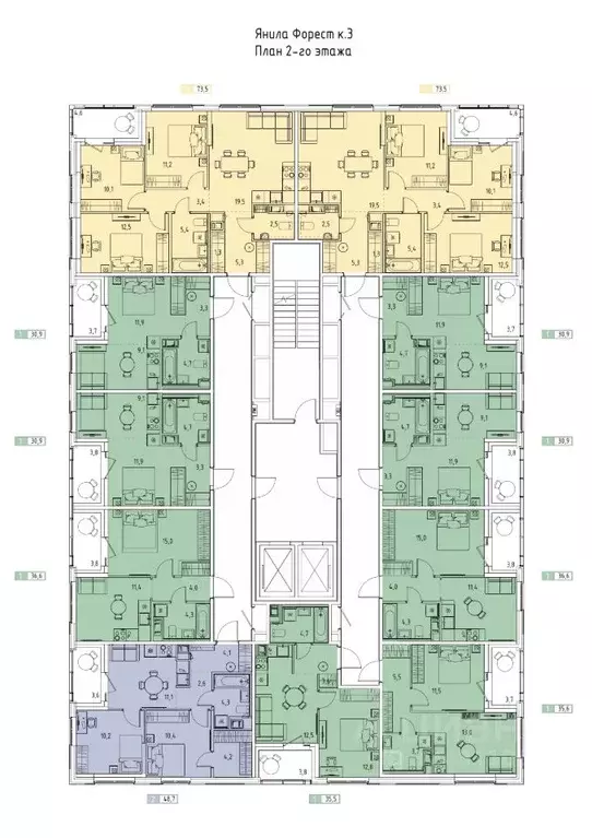 3-к кв. Ленинградская область, Всеволожский район, Заневское городское ... - Фото 2