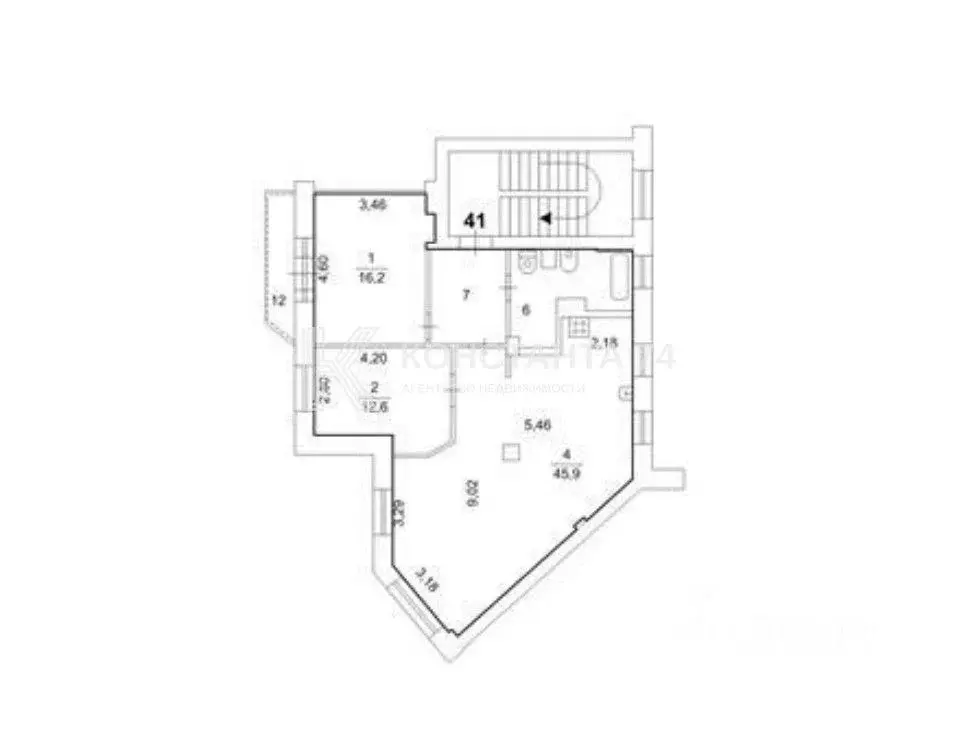 3-к кв. Челябинская область, Челябинск просп. Ленина, 22 (89.7 м) - Фото 2