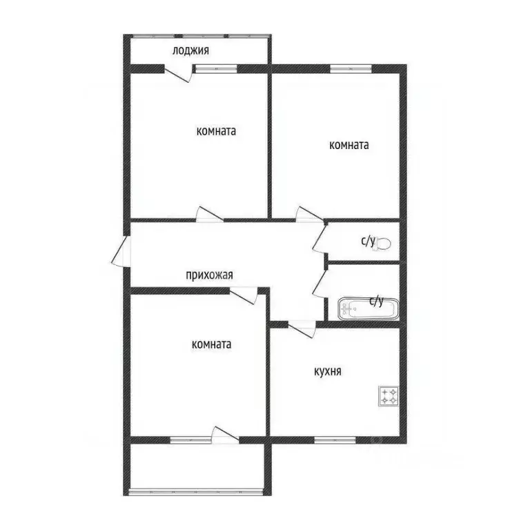 3-к кв. Костромская область, Кострома проезд 3-й Сосновый, 10 (64.4 м) - Фото 1