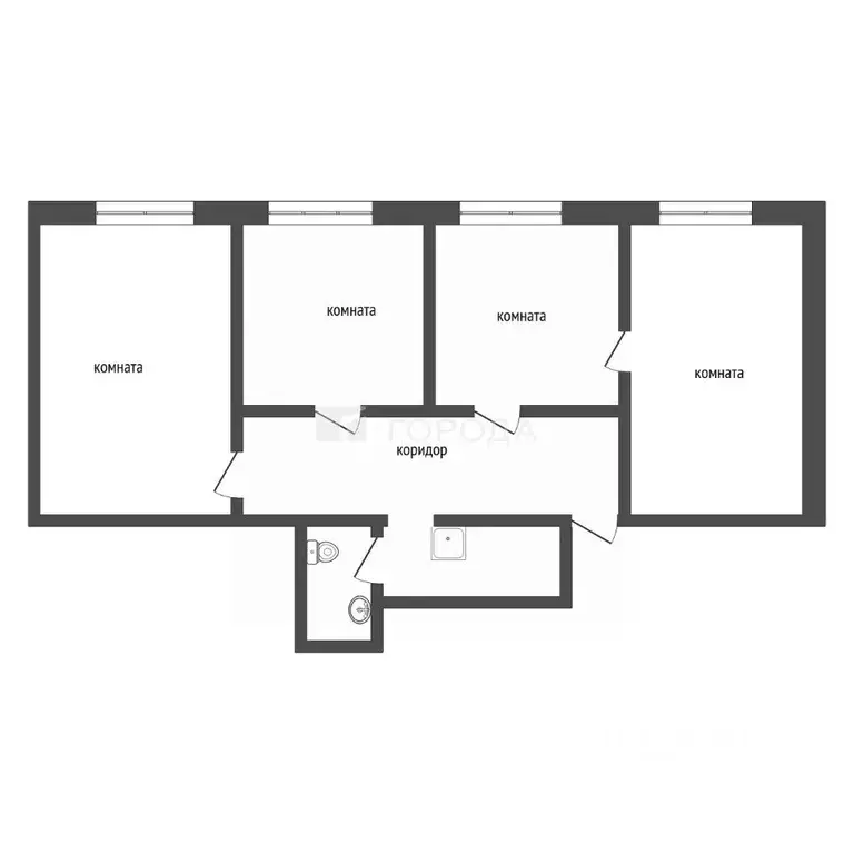 3-к кв. Кемеровская область, Киселевск ул. 50 лет города, 40 (72.5 м) - Фото 2
