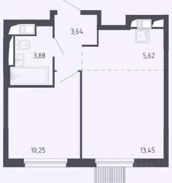 1-к кв. Московская область, Мытищи пер. 1-й Стрелковый, 3 (36.0 м) - Фото 2