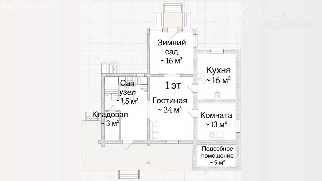 Дом в деревня Новоподклетное, Дорожная улица, 21 (277 м) - Фото 1