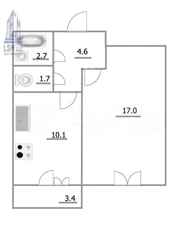 1-к. квартира, 36 м, 7/8 эт. - Фото 0
