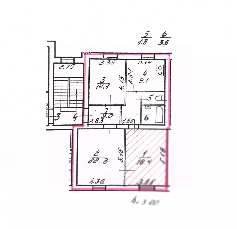Комната Санкт-Петербург ул. Партизана Германа, 36 (18.4 м) - Фото 2