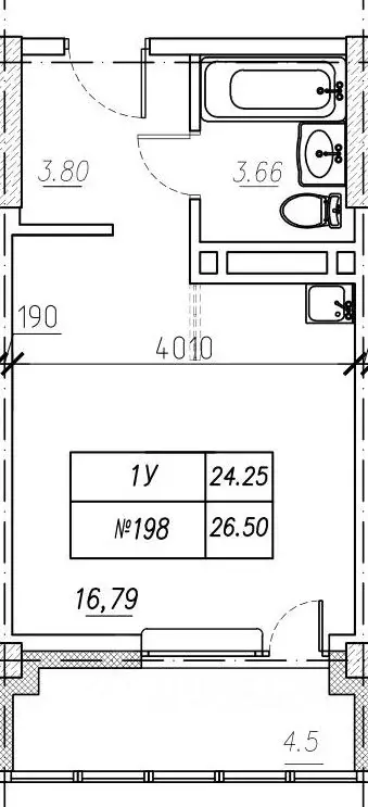 1-к кв. Приморский край, Владивосток ул. Нейбута, 135блок-ск4 (26.5 м) - Фото 0