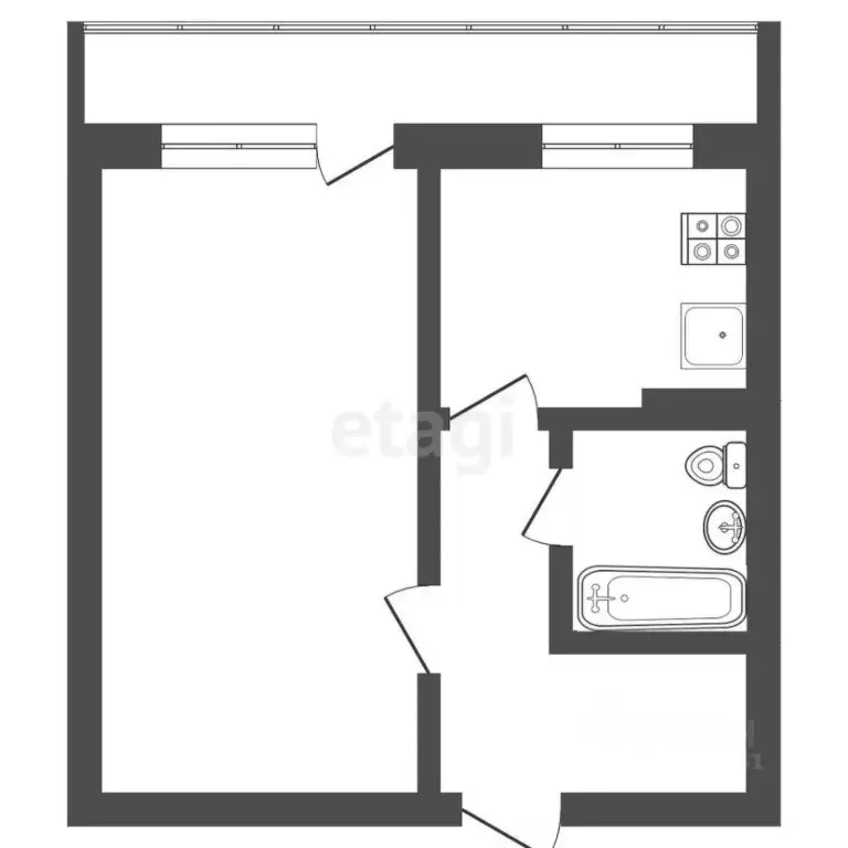1-к кв. Томская область, Томск ул. Дизайнеров, 9А (39.1 м) - Фото 1