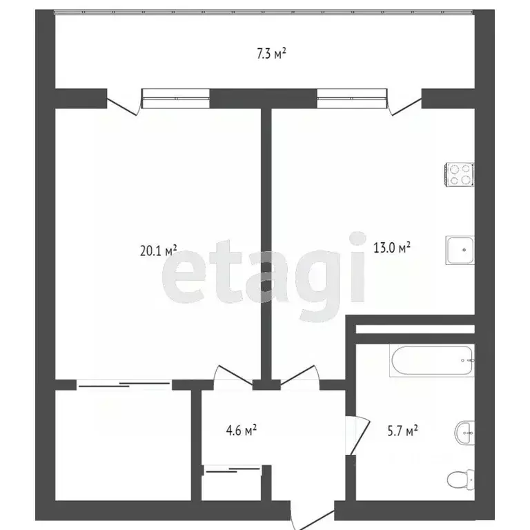 1-к кв. Хабаровский край, Хабаровск ул. А.А. Вахова, 10 (50.0 м) - Фото 1