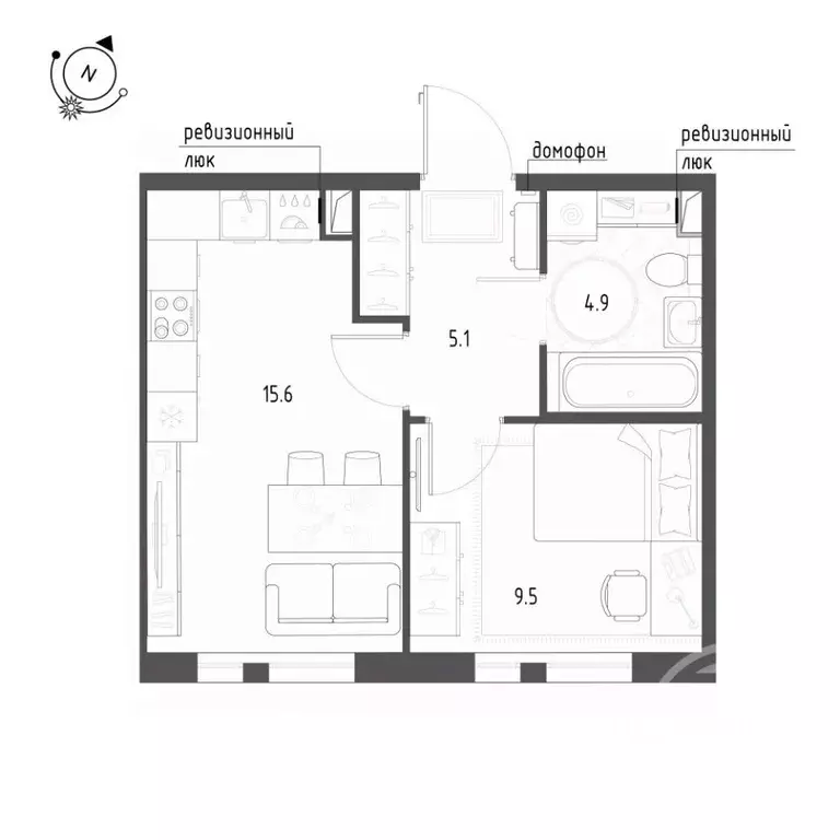 1-к кв. Санкт-Петербург пос. Шушары, ул. Чудовская, 14к1 (34.8 м) - Фото 1