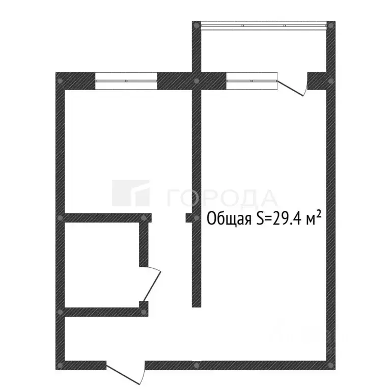 1-к кв. Кемеровская область, Новокузнецк Транспортная ул., 59 (29.4 м) - Фото 1