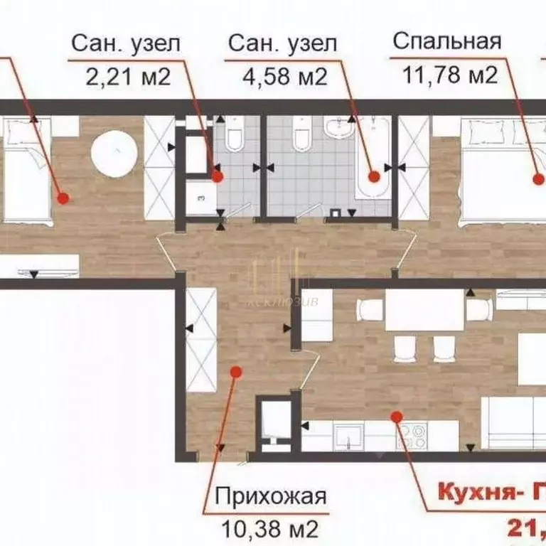 2-к кв. Краснодарский край, Анапа ш. Супсехское, 39к7 (67.0 м) - Фото 1