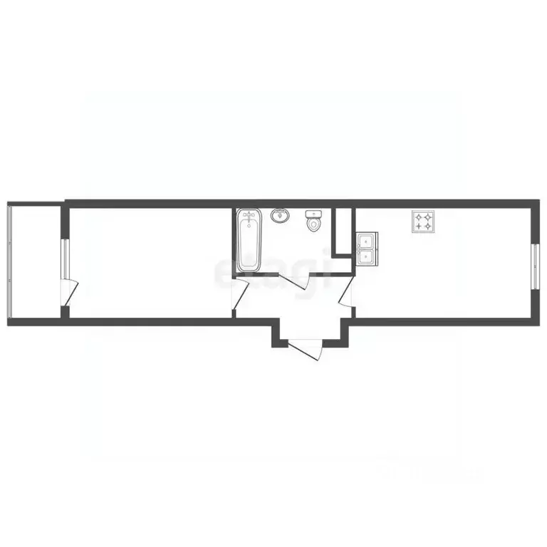 1-к кв. Санкт-Петербург ул. Русановская, 20к3 (33.3 м) - Фото 2