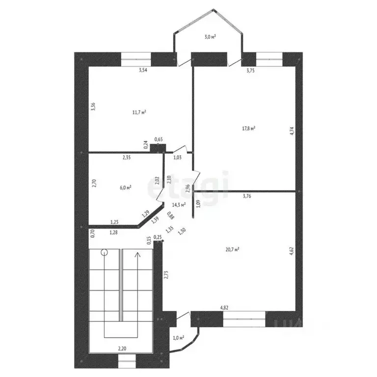 Таунхаус в Башкортостан, Уфа ул. Софьи Перовской, 50 (392 м) - Фото 2