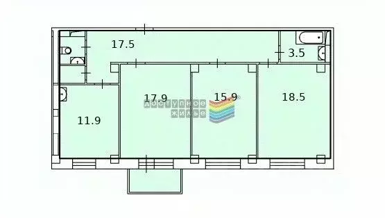 3-к кв. Красноярский край, Красноярск Северное ш., 48А (87.0 м) - Фото 1