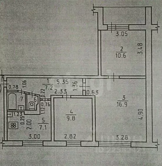 3-к кв. Удмуртия, Ижевск ул. Максима Горького, 166 (58.3 м) - Фото 2