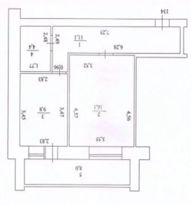 1-к кв. Башкортостан, Октябрьский 29-й мкр, 1 (41.4 м) - Фото 1