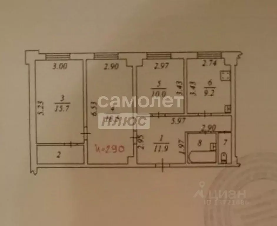 3-к кв. Ямало-Ненецкий АО, Ноябрьск ул. Космонавтов, 21 (73.6 м) - Фото 2