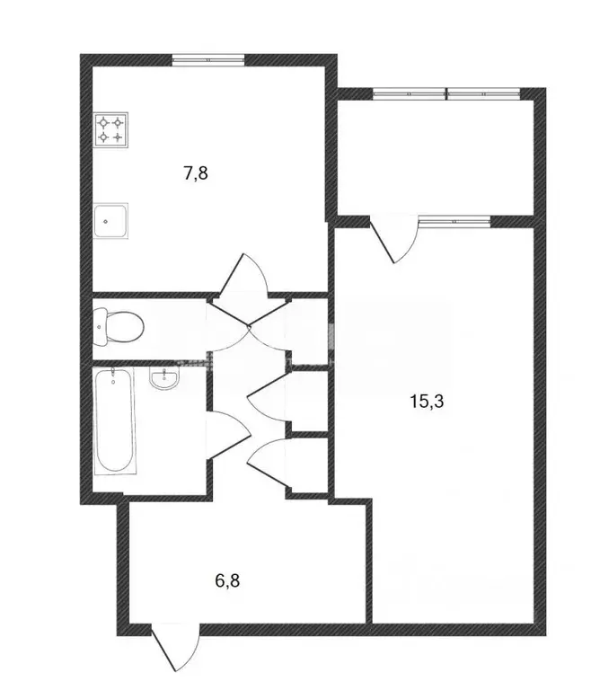 1-к кв. Ямало-Ненецкий АО, Новый Уренгой Мирный мкр, 4/3 (36.0 м) - Фото 1