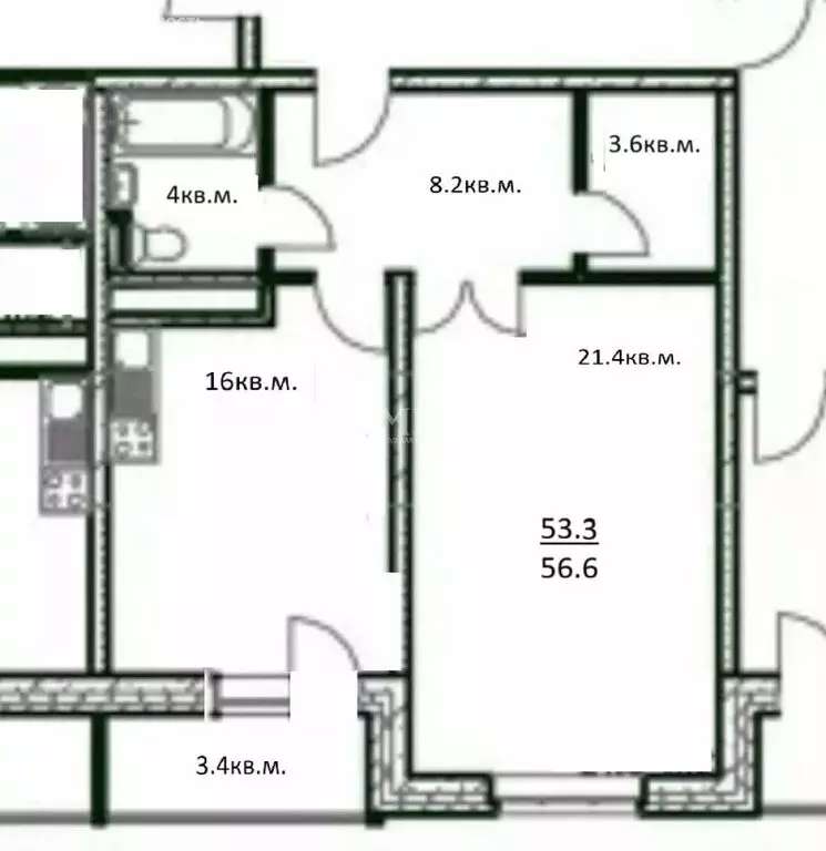1-комнатная квартира: Наро-Фоминск, улица Войкова, 3 (53.3 м) - Фото 1