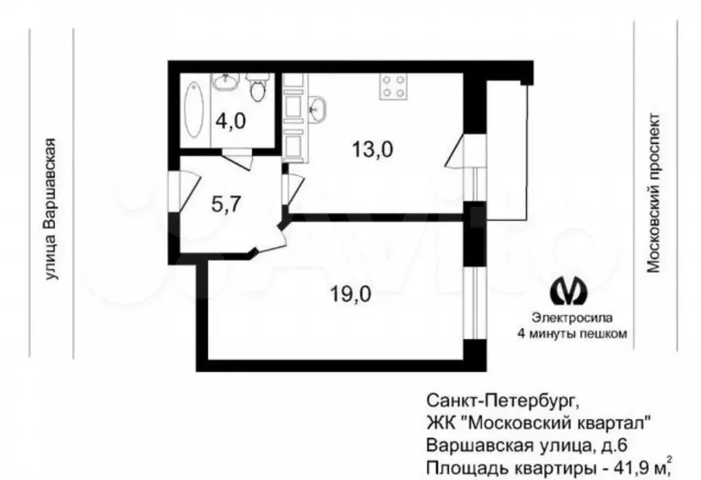 1-к. квартира, 42 м, 10/18 эт. - Фото 0