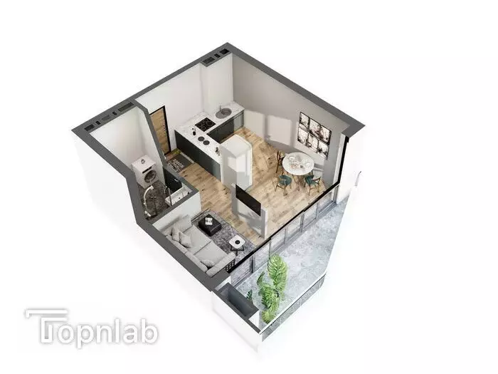 Квартира-студия: Ялта, улица Дражинского, 45А (37.4 м) - Фото 2