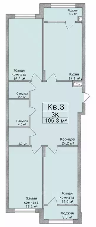 3-к кв. Рязанская область, Рязань ул. Радищева, 41к1 (105.3 м) - Фото 0