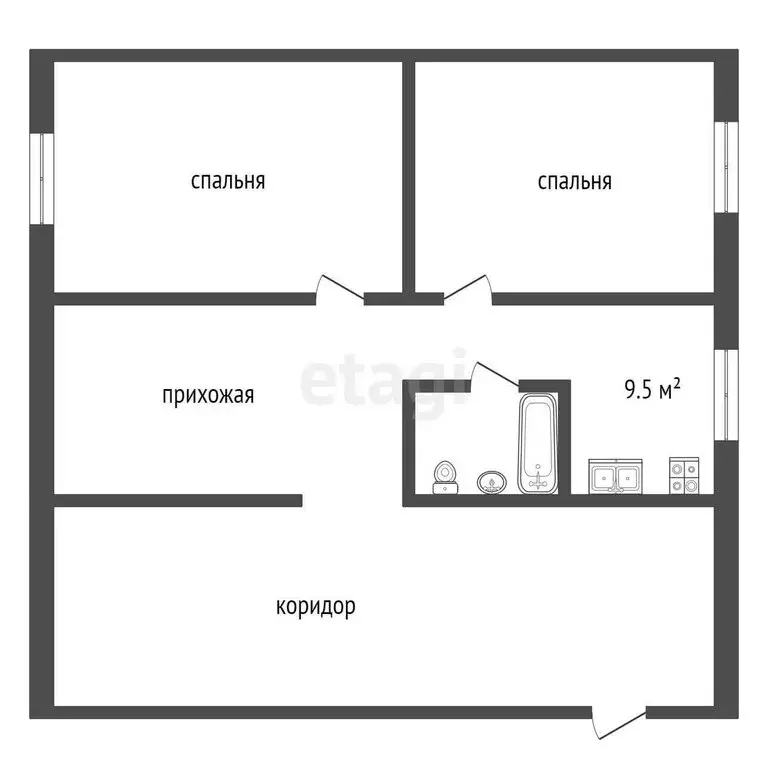 2-комнатная квартира: Анапа, Северный переулок, 1 (35 м) - Фото 0