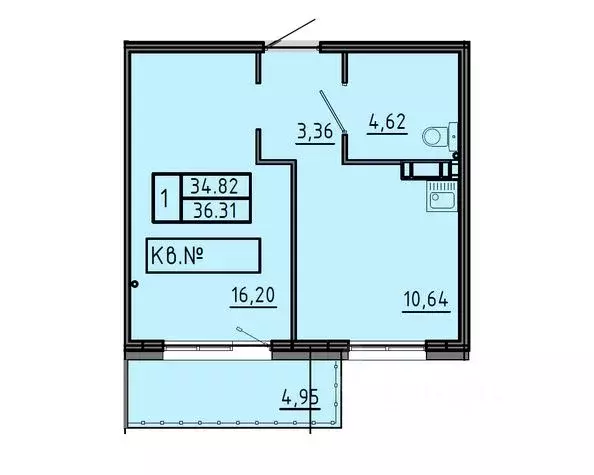 1-к кв. Красноярский край, Красноярск Соколовская ул., 20А (36.4 м) - Фото 0