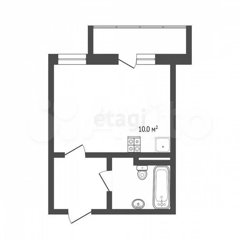 Квартира-студия, 30,2 м, 8/18 эт. - Фото 0