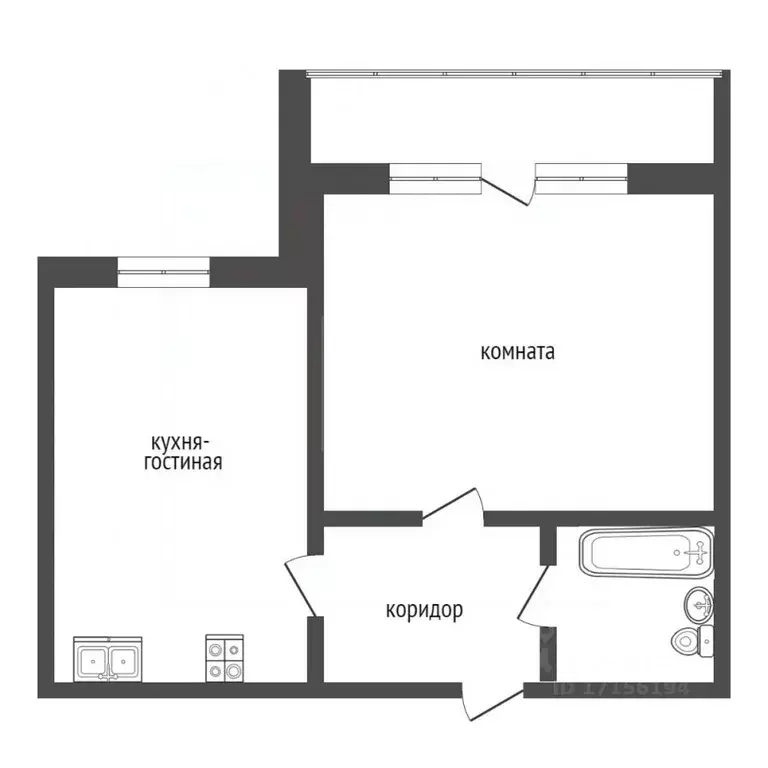 1-к кв. Тюменская область, Тюмень ул. Василия Гольцова, 10 (57.0 м) - Фото 2