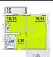 1-комнатная квартира: Анапа, улица Адмирала Пустошкина, 22к12 (38 м) - Фото 1
