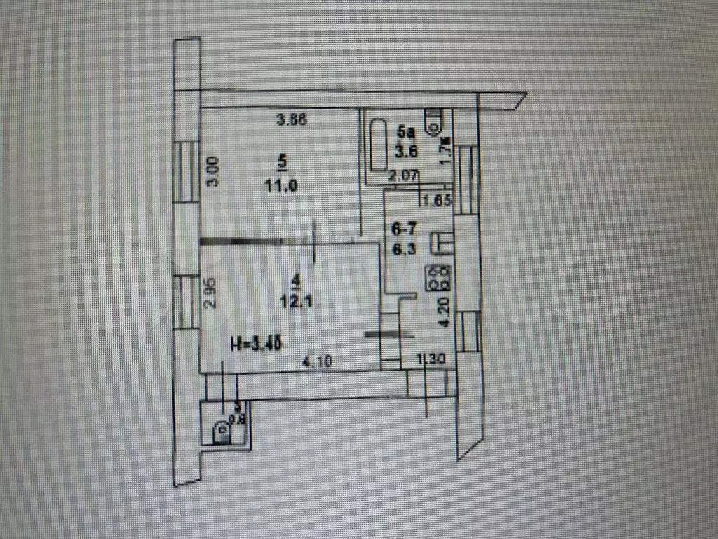 2-к. квартира, 36 м, 2/2 эт. - Фото 0