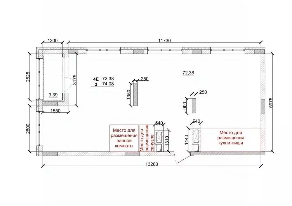4-к кв. Кемеровская область, Кемерово ул. Дружбы, 10 (74.08 м) - Фото 0