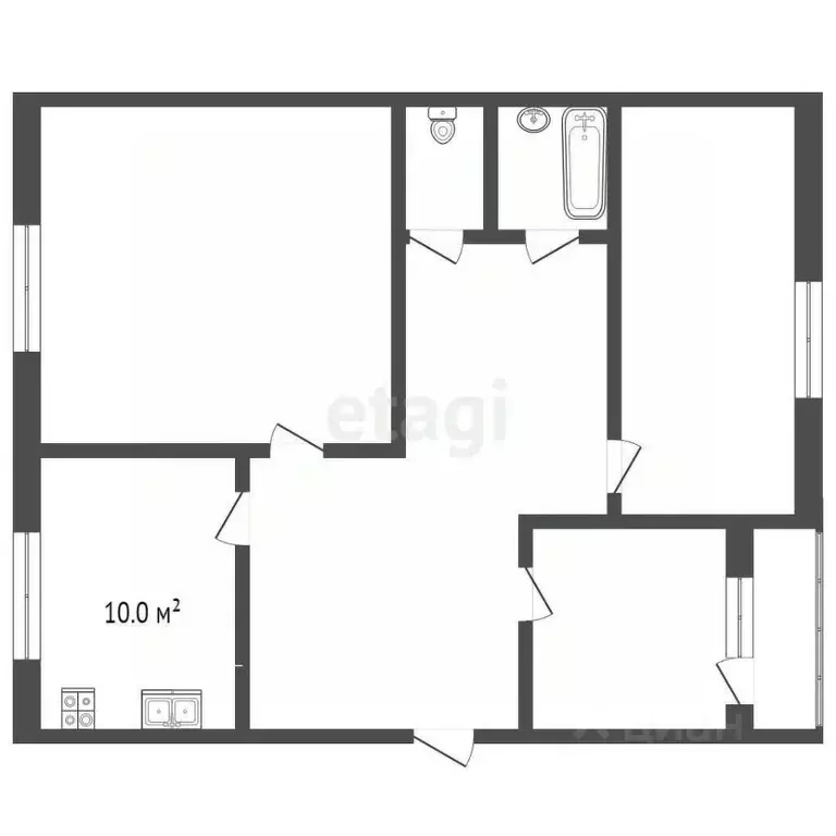 3-к кв. Владимирская область, Муром Озерная ул., 1А (68.5 м) - Фото 1