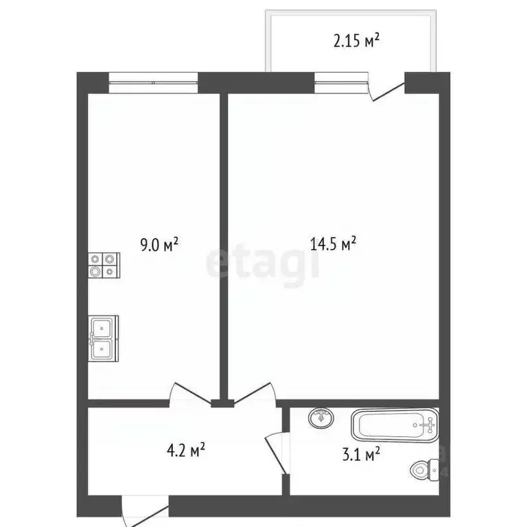 1-к кв. Вологодская область, Шексна рп, Шексна Северная мкр ул. Труда, ... - Фото 2